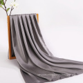 Dark gray plain dyed silk fabric 19mm satin charmeuse silk  fabric